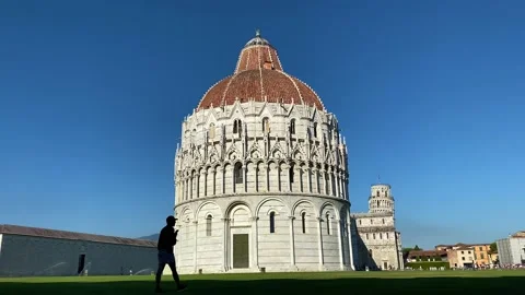 Piazza del Duomo with the Leaning Tower in Pisa, Italy Stock Footage 201738052