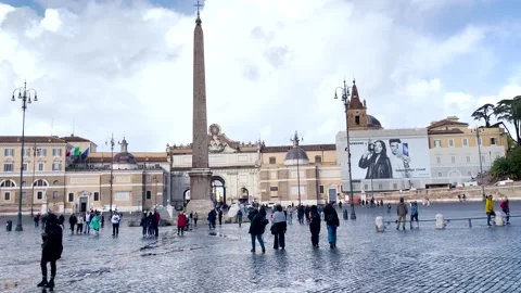 Piazza del Popolo in Rome Stock Footage 280497743