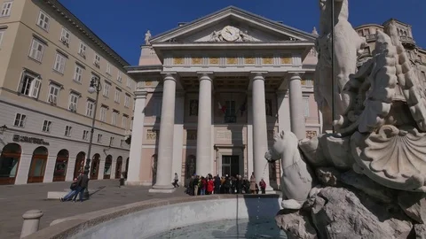 Piazza Della Borsa Trieste Italy Stock Footage 75287707