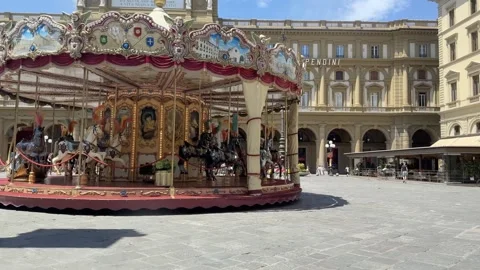 Piazza della Repubblica Driving Plate Side View Motion Stock Footage 339291360
