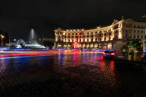 Piazza della Repubblica, Rome Italy. 스톡 사진