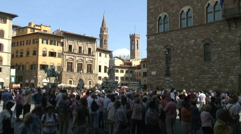 Piazza Della Signoria Stock Footage 86313