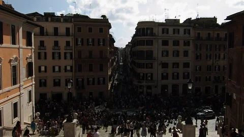 PIAZZA DI SPAGNA TIMELAPSE ROME Stock Footage 105437554