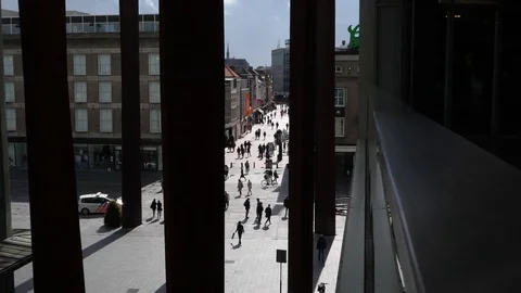 Piazza Eindhoven Slow Motion Stock Footage 81235103
