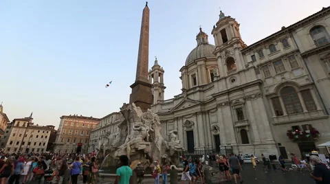 Piazza Navona Stock Footage 53242522