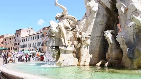 Piazza Navona Stock Footage 75333992