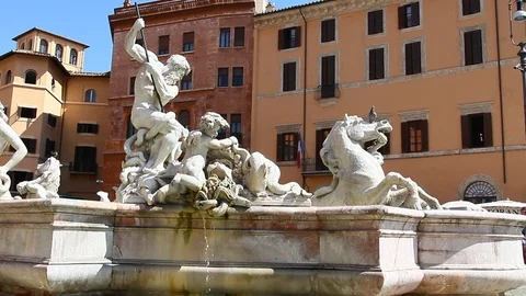 Piazza Navona Stock Footage 75334105