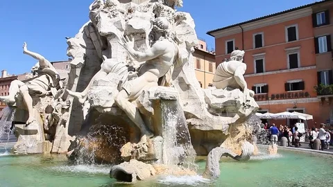 Piazza Navona Stock Footage 75334169