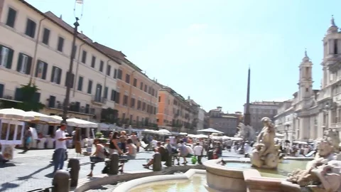 Piazza Navona Stock Footage 75334215