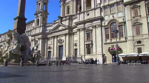 Piazza Navona Panorama Stock Footage 66827305