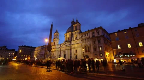 Piazza Navona Roma.mp4 Stock Footage 62353939