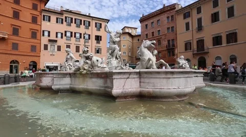 Piazza Navona, Rome Stock Footage 46028177