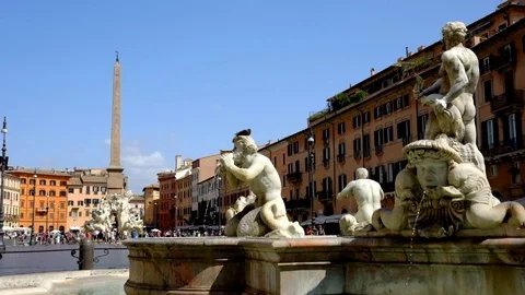 Piazza Navona, Rome Stock Footage 83878630