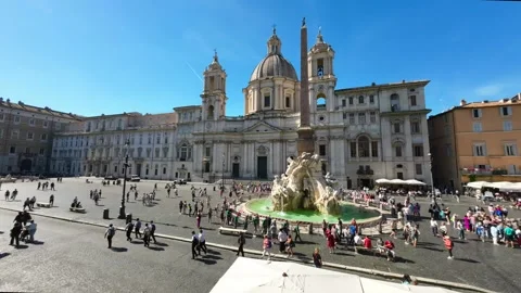 Piazza Navona in Rome Stock Footage 244142553