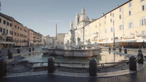 Piazza Navona in Rome. Italy Stock Footage 126172953