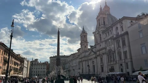 Piazza Navona Square, Rome Stock Footage 200445635