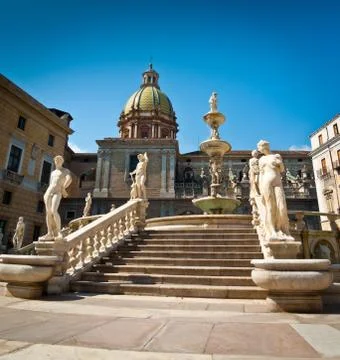 Piazza pretoria Stock Photos