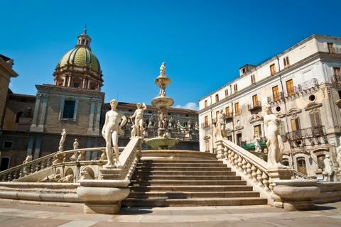 Piazza pretoria Foto stock