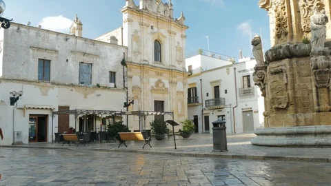 Piazza Salandra in Nard, Italy. Stock Footage 89769770