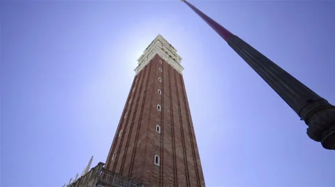 Piazza San Marco with Campanile Stock Footage 66064798