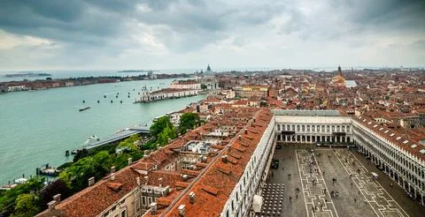 Piazza San Marco Features Long Procuratie Buildings Stock Photos