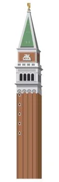 Piazza san marco tower Stock Illustration