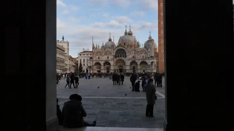Piazza San Marco in Venice. Stock Footage