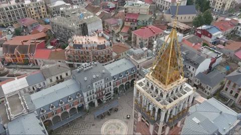 Piazza square in Batumi with drone, Adjara, Georgia Video stock 161336845