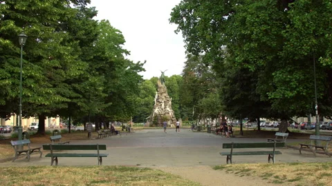 Piazza Statuto is one of the most important squares in Turin Stock Footage 207007475