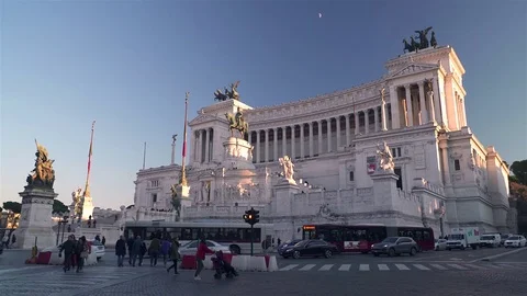Piazza Venezia In Rome Stock-Footage 71226489