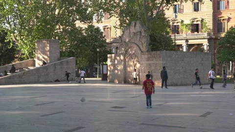 Piazza Vittorio Emanuele II in the spring, Rome Stock Footage 240543524
