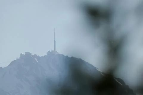 The Pic du Midi in the distance Stock Photos