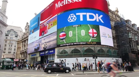 Picadilly Circus, London Stock Footage 40321392