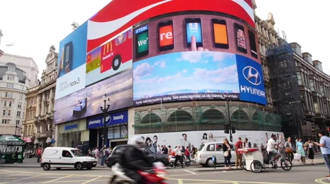 Picadilly Circus, London Stock Footage 40321587
