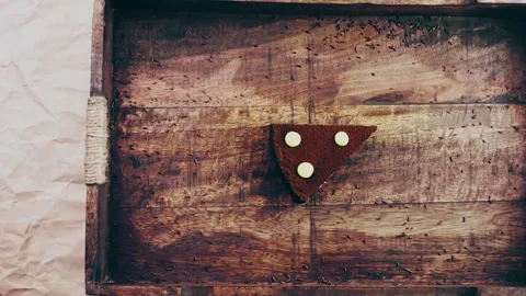 Picasso effect of Chocolate tart with passion fruit on a wooden tray with Stock Footage 231905756