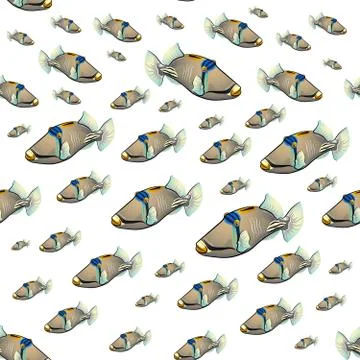 Picasso triggerfish pattern Illustrazione stock