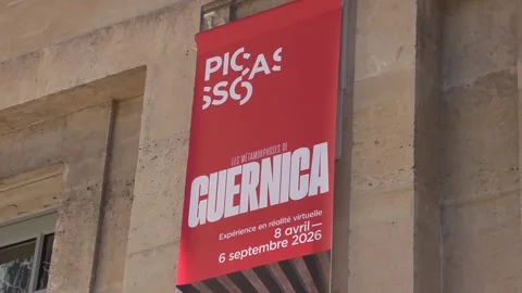 Picasso's 'Guernica' returns to Paris in virtual reality, París, FR - 07 Apr 202 Stock Footage 332303323