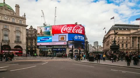 Piccadilly Circus, London Stock Footage 22419386
