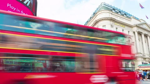 Piccadilly Circus in London Stock Footage 66857055