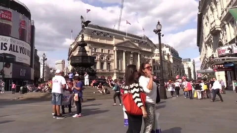 Piccadilly Circus, London Stock Footage 77140518