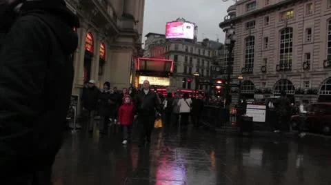 Piccadilly Circus at night Stock Footage 10591973