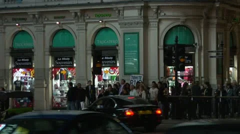 Piccadilly Circus, Night Stock Footage 10807611
