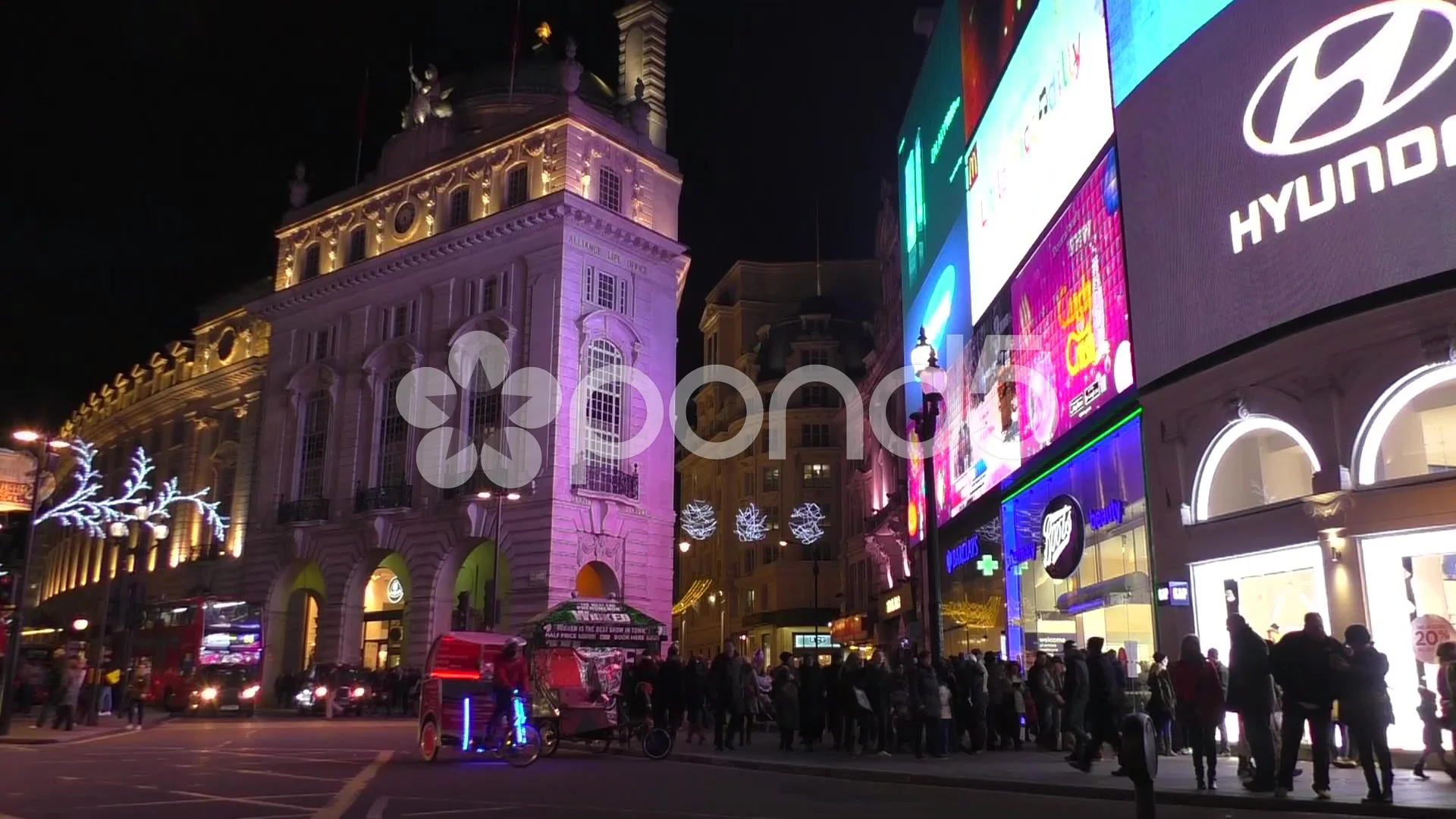 Piccadilly Circus At Night Time Lapse Hi Res 46793971