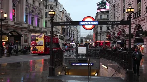 Piccadilly Circus station Stock Footage 55768785