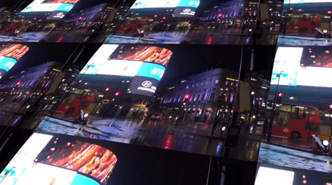 Piccadilly circus, tile fx 1 Stock Footage 37717114