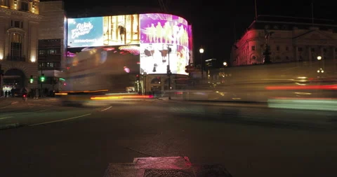 Piccadilly Circus Time Lapse Stock Footage 232485569