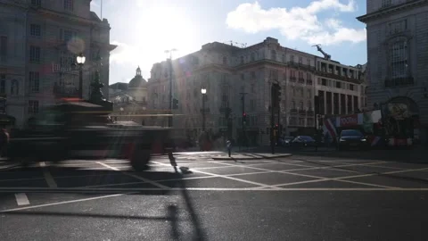 Piccadilly Circus Traffic Stock Footage 231098427