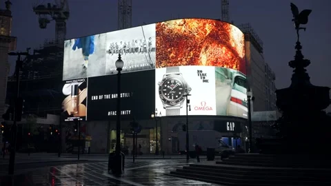 Piccadilly Circus Twillight Stock Footage 162613689