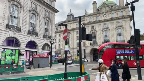 Piccadilly Circus wide time-lapse Video stock 149685145