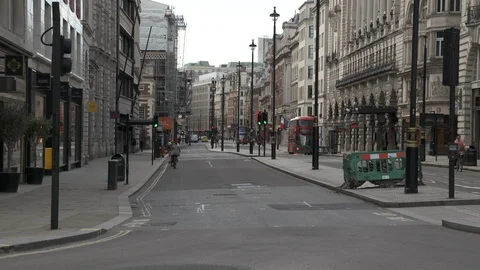 Piccadilly during Lockdown London Stock Footage 129721044